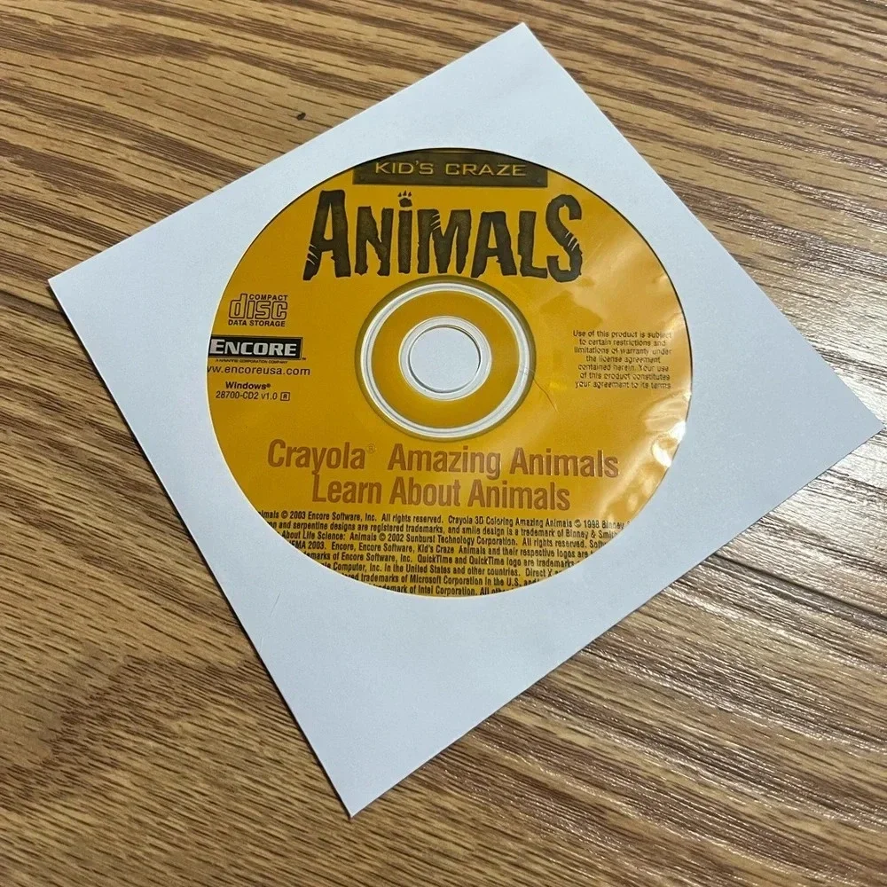 Kids Craze Crayola Amazing Animals PC Game 2003